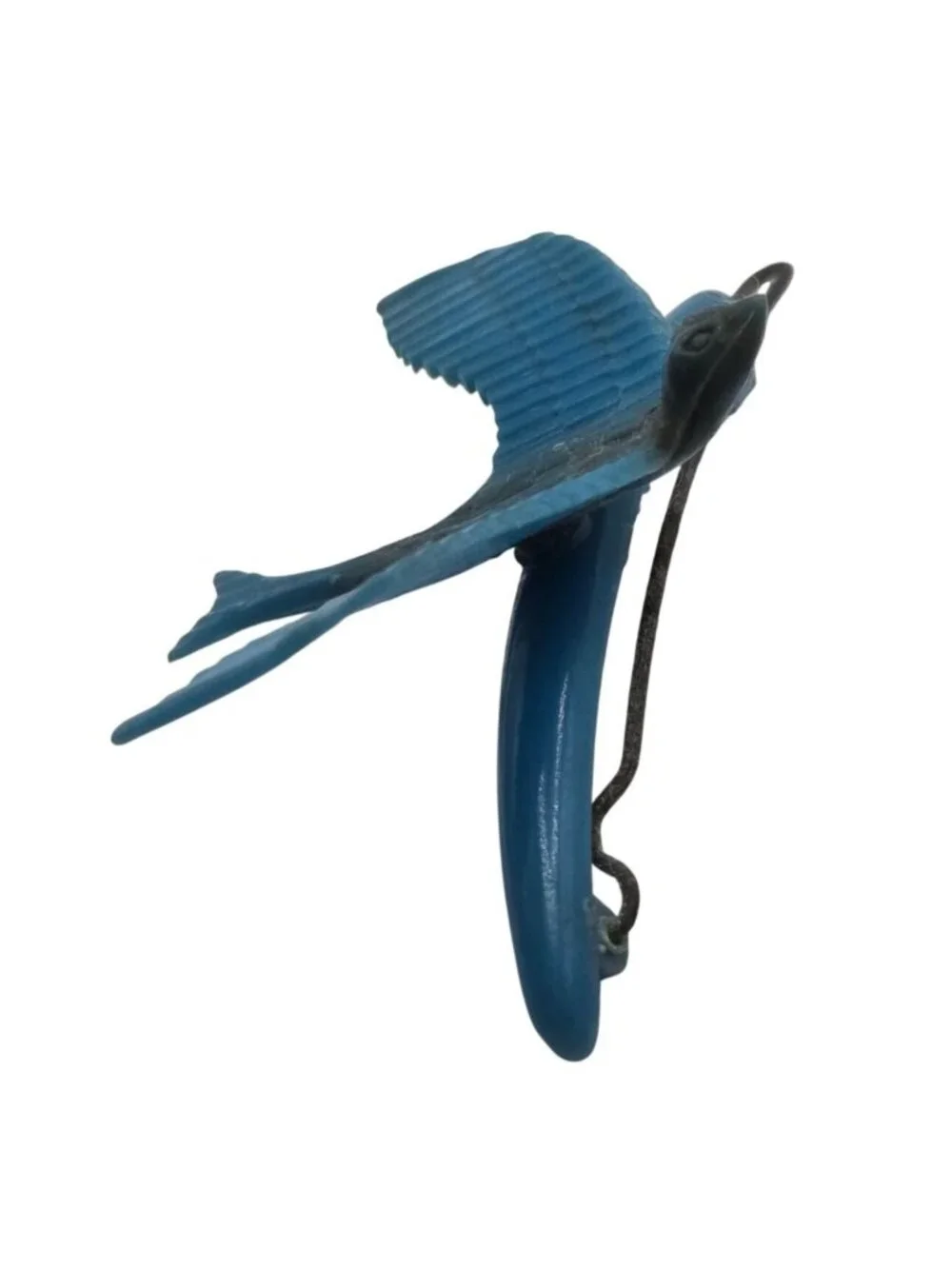 Vintage Bluebird Hair Barrette Clip Blue Swallow Plastic AS IS Retro Happiness